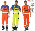 Spodnie robocze ogrodniczki ostrzegawcze 2-kolorowe Planam