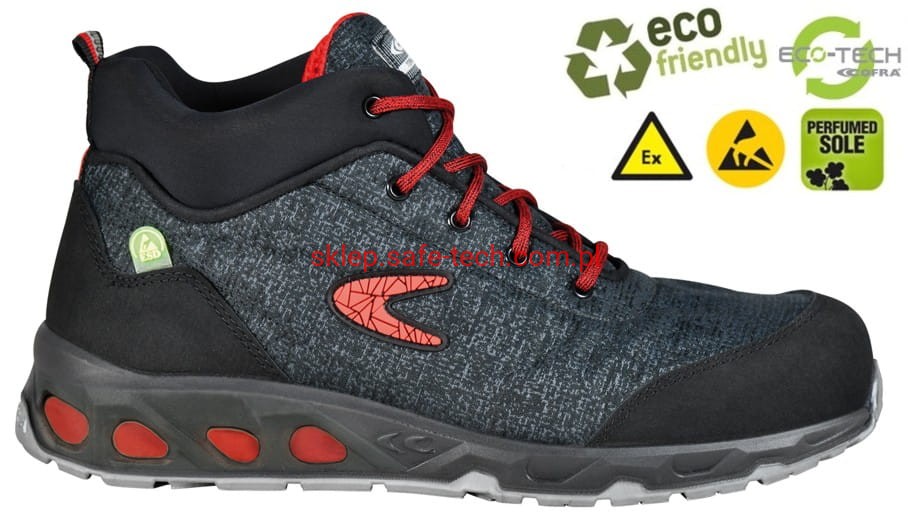 Buty robocze z podnoskiem Cofra Thunder ESD S3S FO SR (widok z piktogramami)