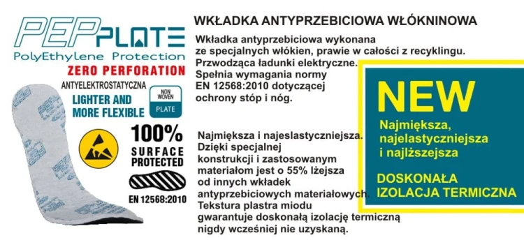 Wkładka antyprzebiciowa FPT PLATE do butów roboczych Cofra Cool ESD S3 SRC