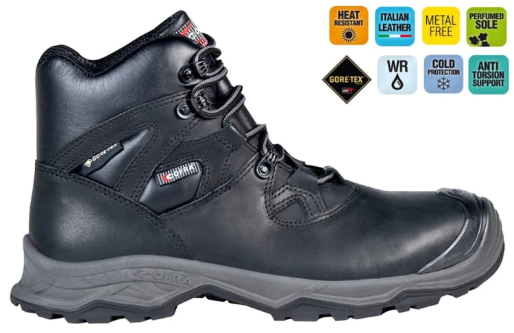 Buty robocze z podnoskiem Cofra Plessure S7S HI CI HRO LG SC FO SR (widok z piktogramami)