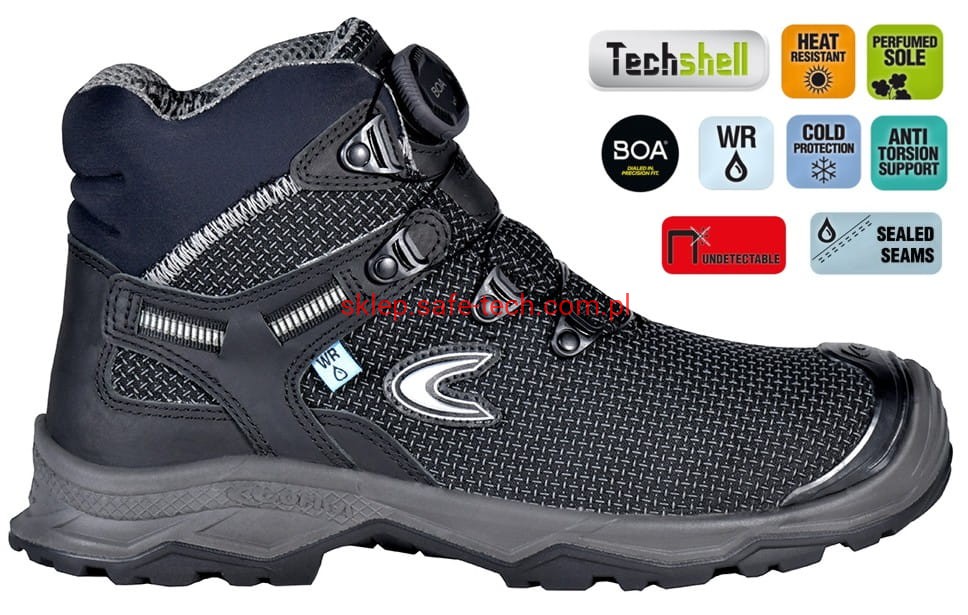 Buty robocze z podnoskiem Cofra Tramp S7S HI CI HRO LG SC FO SR (widok z piktogramami)