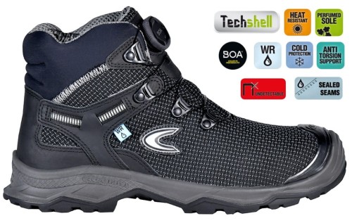 Buty robocze z podnoskiem Cofra Tramp S7S HI CI HRO LG SC FO SR (widok z piktogramami)