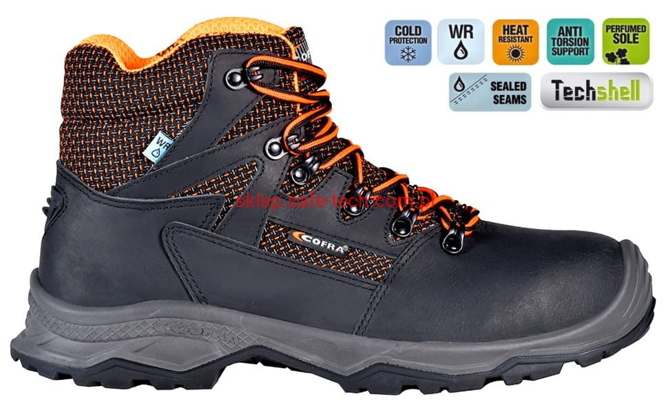 Buty robocze z podnoskiem Cofra Strip S7S HI CI SC SR HRO FO LG (widok z piktogramami)