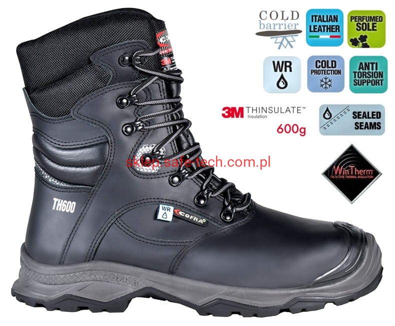 Buty robocze z podnoskiem Cofra Mangfall S7S CI HRO LG SC FO SR (widok z piktogramami)