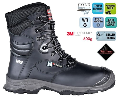 Buty robocze z podnoskiem Cofra Mangfall S7S CI HRO LG SC FO SR (widok z piktogramami)