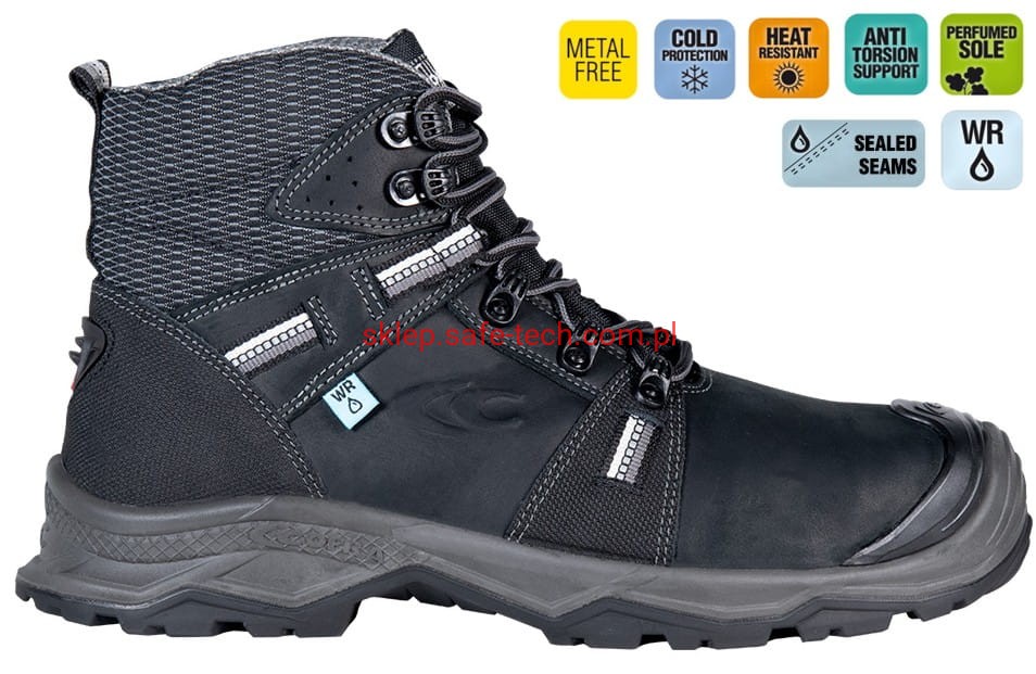 Buty robocze z podnoskiem Cofra Surface S7S HI CI SC SR HRO FO LG (widok z piktogramami)