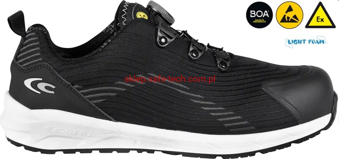 Buty robocze z podnoskiem Cofra Hack ESD S3S SC FO SR (widok z piktogramami)