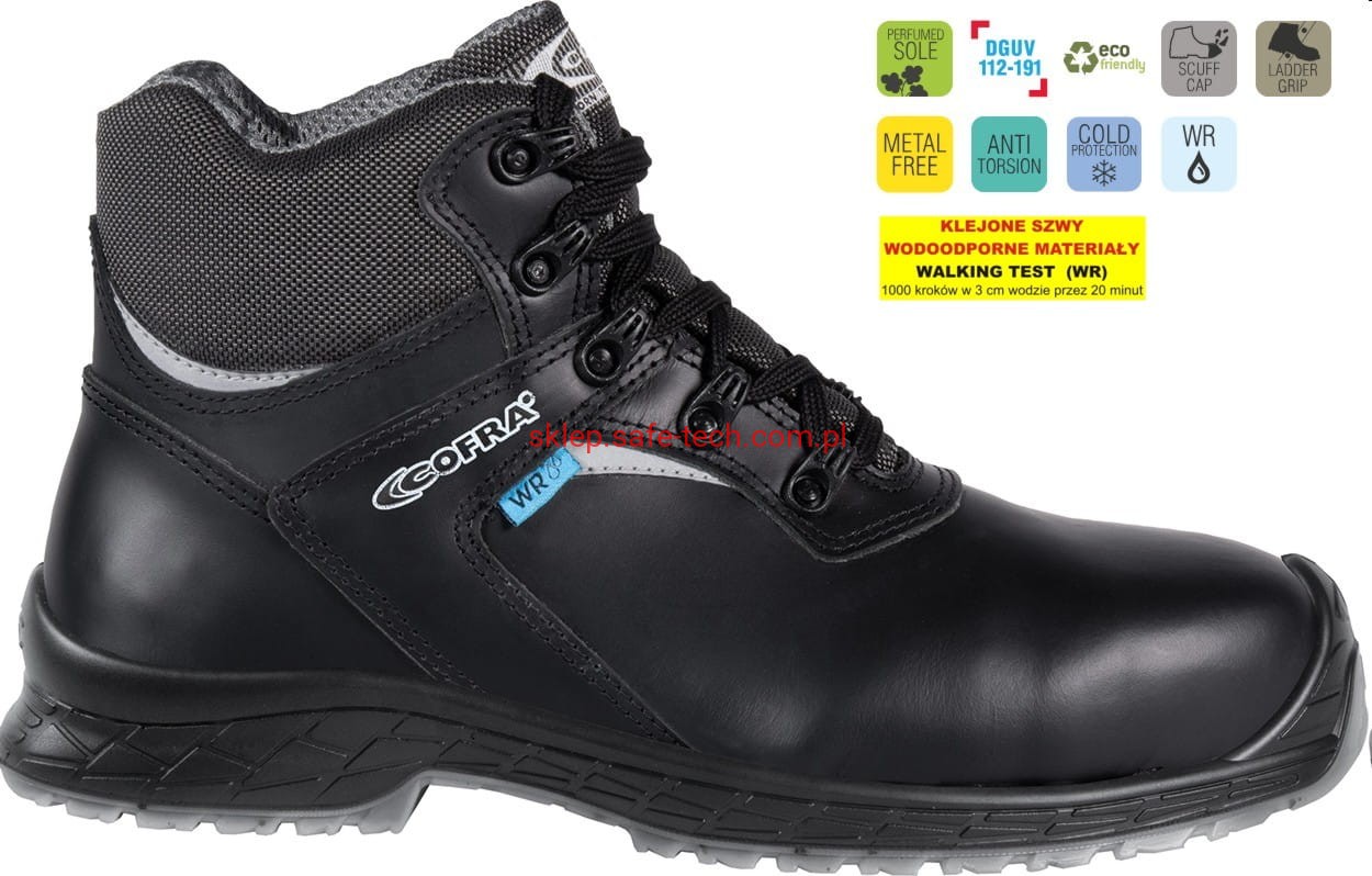 Buty robocze z podnoskiem Cofra Khoper S7S CI LG SC FO SR (widok z piktogramami)