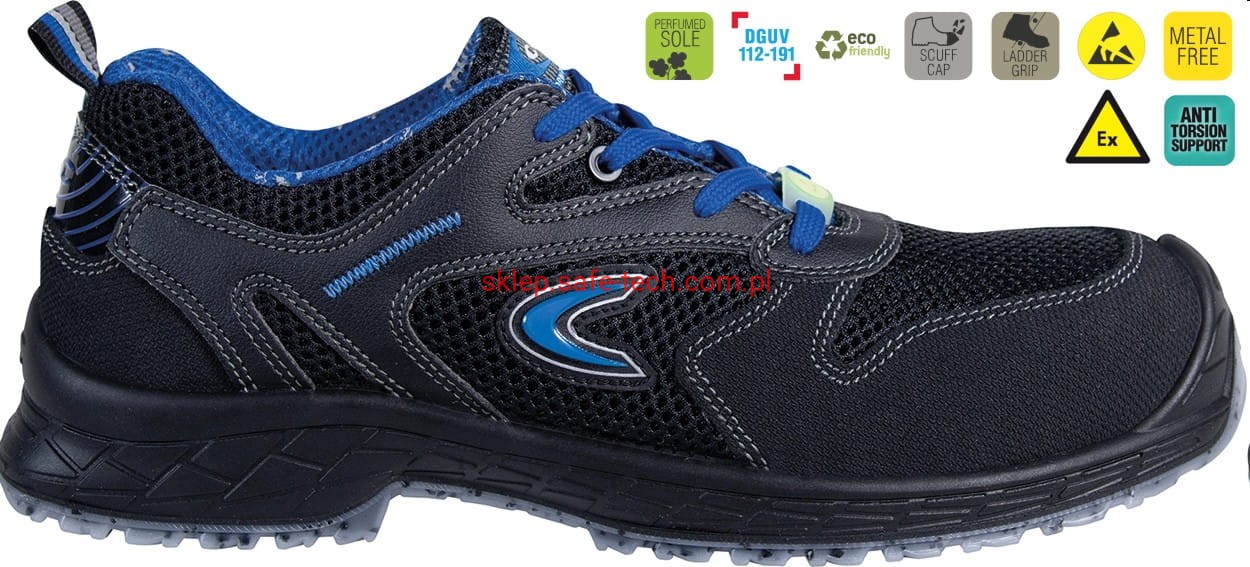 Buty robocze z podnoskiem Cofra Slam ESD S1 PS LG SC FO SR (widok z piktogramami)