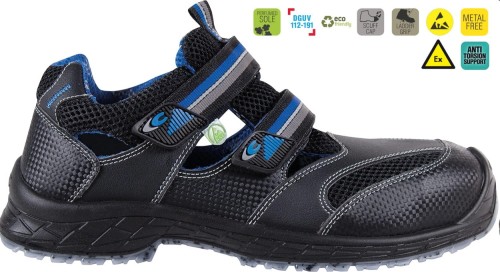 Buty robocze z podnoskiem Cofra Ace S1 PS LG SC FO SR (widok z piktogramami)