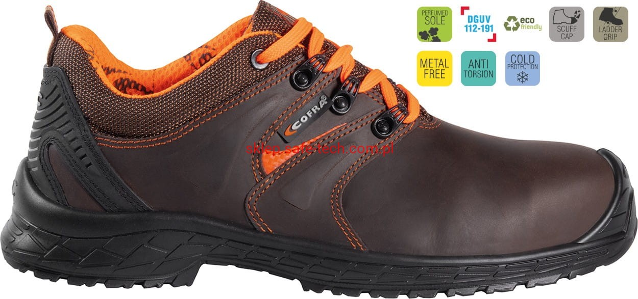 Buty robocze z podnoskiem Cofra Donec S3S CI LG SC FO SR (widok z piktogramami)