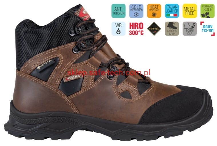 Buty robocze z podnoskiem Cofra Jackson S7S HI CI HRO LG SC FO SR (widok z piktogramami)