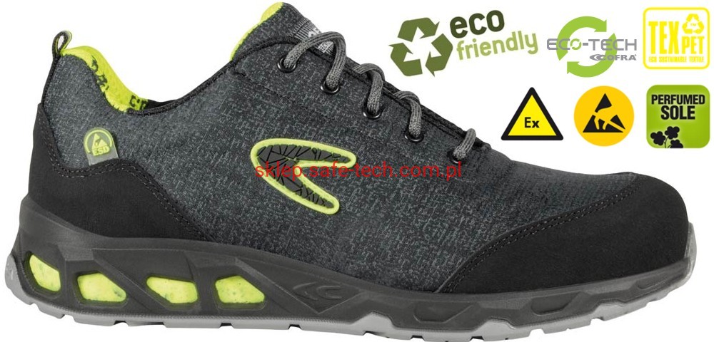 Buty robocze z podnoskiem Cofra Earth ESD S1 PS FO SR (widok z piktogramami)