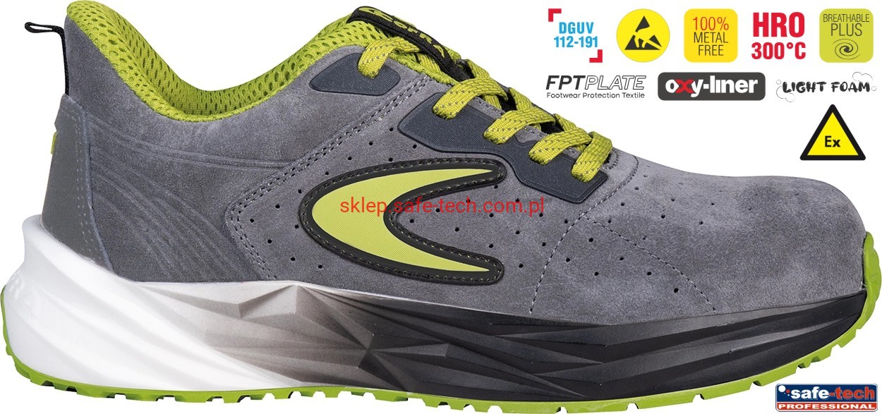 Buty robocze z podnoskiem Cofra Dynarex ESD S1 PS HRO FO SR (widok z piktogramami)
