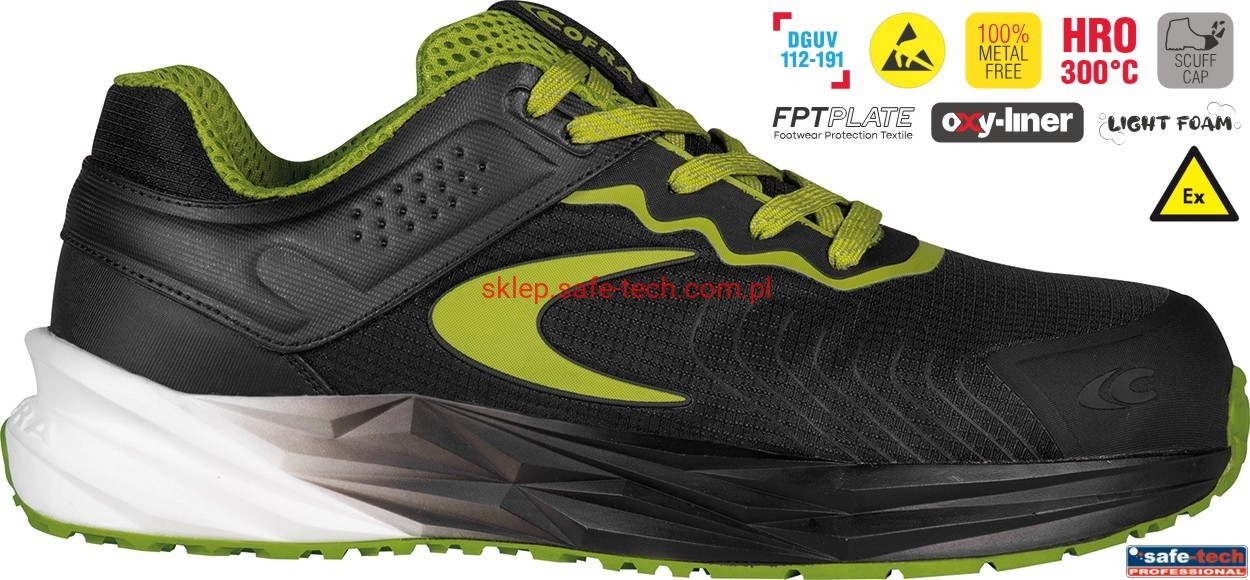 Buty robocze z podnoskiem Cofra Vetrix ESD S3S HRO SC FO SR (widok z piktogramami)