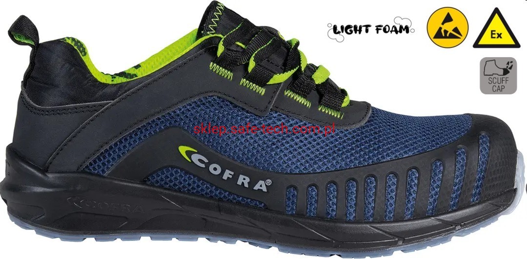 Buty robocze z podnoskiem Cofra Isometry ESD S1 PS  SC FO SR (widok z piktogramami)