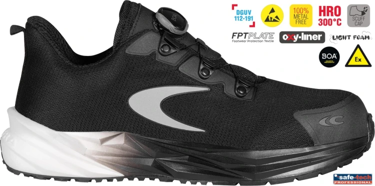Buty robocze z podnoskiem Cofra Torkon ESD S1 PS HRO SC FO SR (widok z piktogramami)
