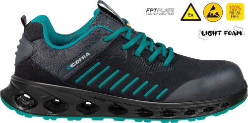 Buty robocze z podnoskiem Cofra Fix ESD S3S FO SR (widok z piktogramami)