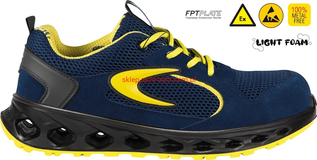 Buty robocze z podnoskiem Cofra Invincible ESD S1 PS FO SR (widok z piktogramami)