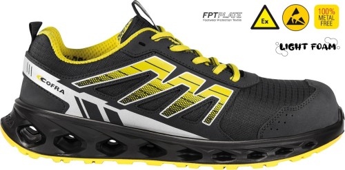Buty robocze z podnoskiem Cofra Cushioning ESD S3S FO SR (widok z piktogramami)