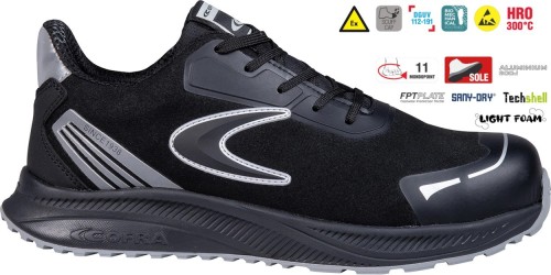 Buty robocze z podnoskiem Cofra Dart ESD S3S HRO SC FO SR (widok z piktogramami)