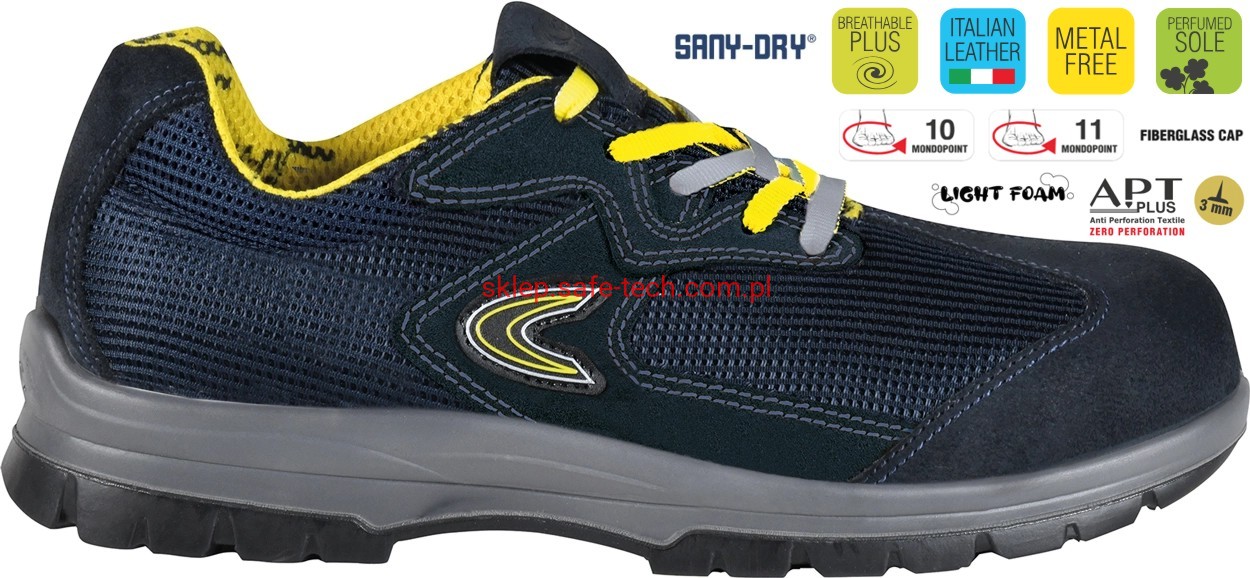 Buty robocze z podnoskiem Cofra Maiori S1 PS FO SR (widok z piktogramami)