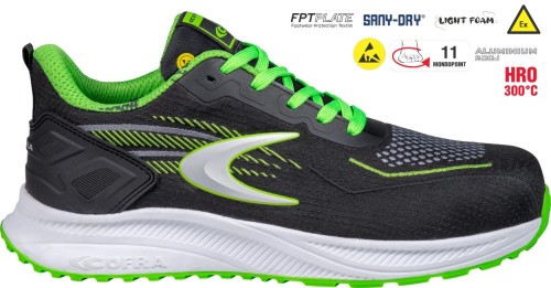 Buty robocze z podnoskiem Cofra Atom ESD S3S HRO FO SR (widok z piktogramami)