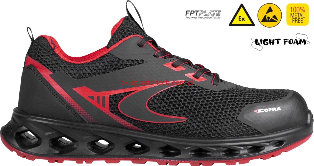 Buty robocze z podnoskiem Cofra Vastness ESD S1 PS FO SR (widok z piktogramami)