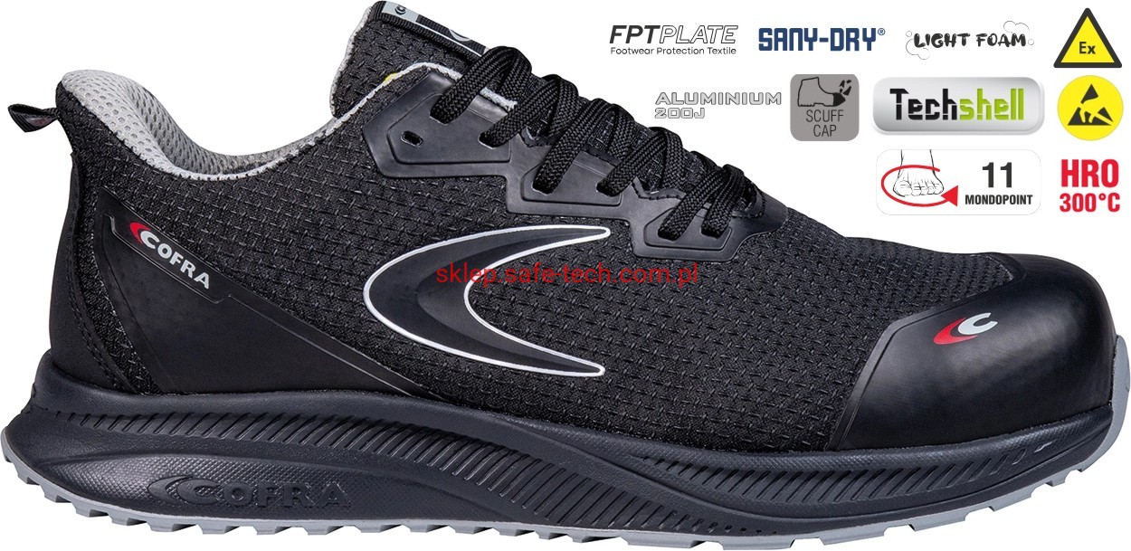 Buty robocze z podnoskiem Cofra Stream ESD S3S HRO SC FO SR (widok z piktogramami)