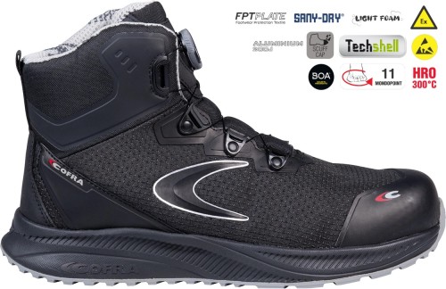 Buty robocze z podnoskiem Cofra Fond ESD S3S HRO SC FO SR (widok z piktogramami)
