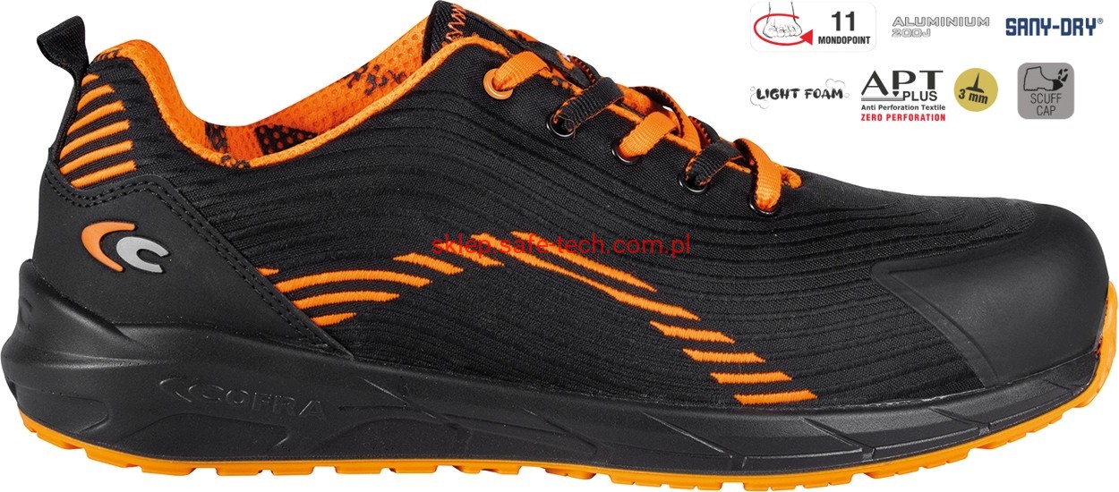 Buty robocze z podnoskiem Cofra Dips S3S  SC FO SR (widok z piktogramami)