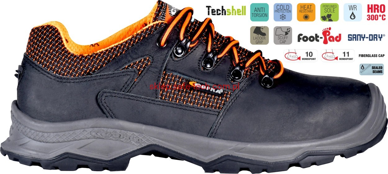 Buty robocze z podnoskiem Cofra Drow S7S HI CI SC SR HRO FO LG (widok z piktogramami)