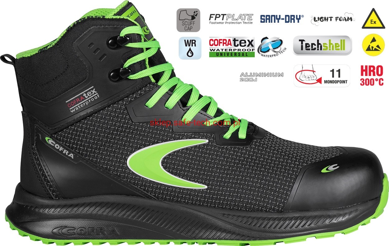 Buty robocze z podnoskiem Cofra Hale S7S SC HRO FO SR (widok z piktogramami)