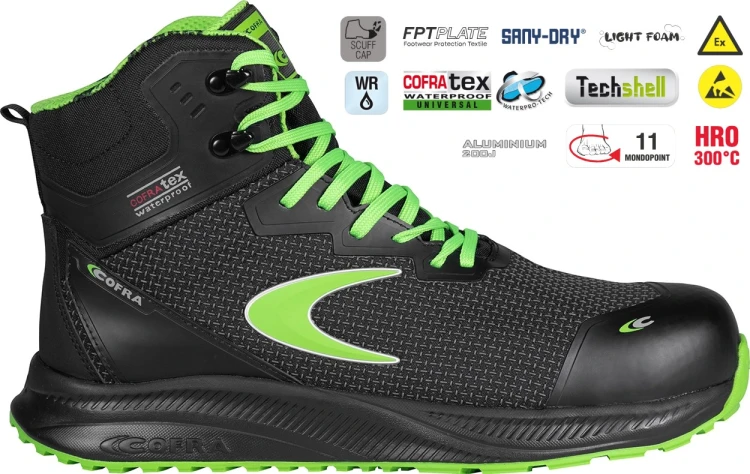 Buty robocze z podnoskiem Cofra Hale S7S SC HRO FO SR (widok z piktogramami)