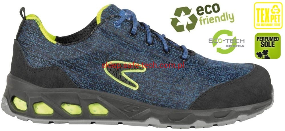 Buty robocze z podnoskiem Cofra Reused S1 PS FO SR (widok z piktogramami)