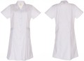 Fartuch damski z krótkimi rękawami biały (front, back).JPG