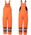 Ogrodniczki zimowe Hi-Viz jednokolorowe pomarańczowy (front, back).JPG