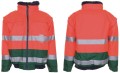 Kurtka zimowa komfortowa 2-kolorowa Hi-Viz (pomarańczowy-zielony) front-back.JPG