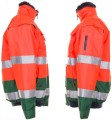 Kurtka zimowa komfortowa 2-kolorowa Hi-Viz (pomarańczowy-zielony) sides.JPG