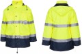 Kurtka parka 2-kolorowa zimowa ostrzegawcza (żółty-granatowy) front-back.JPG