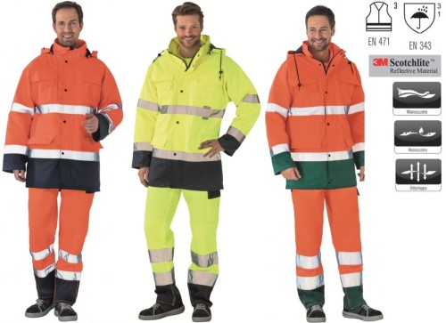 Kurtka parka 2-kolorowa zimowa ostrzegawcza.JPG